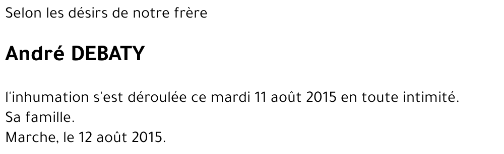 André DEBATY