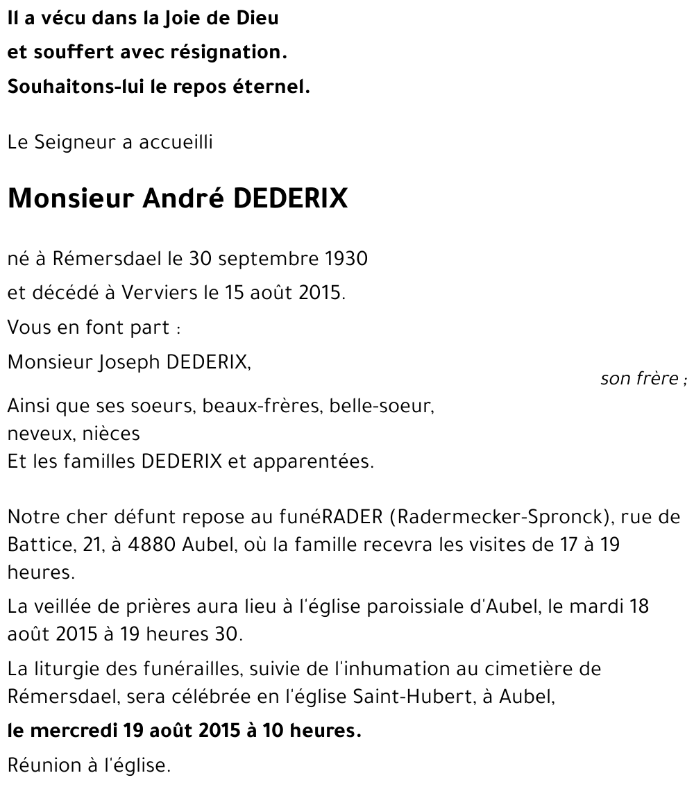 André DEDERIX