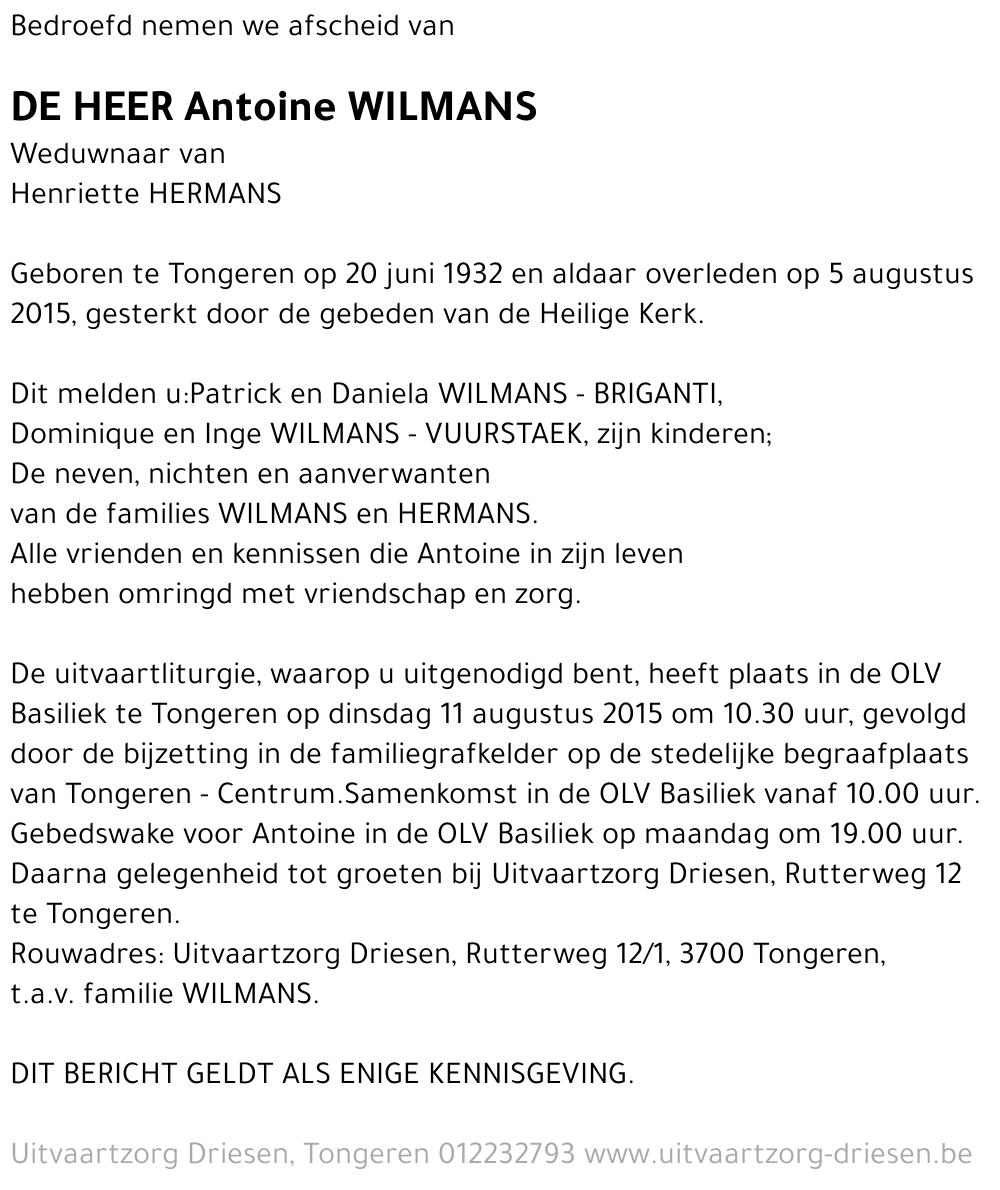 Antoine Wilmans