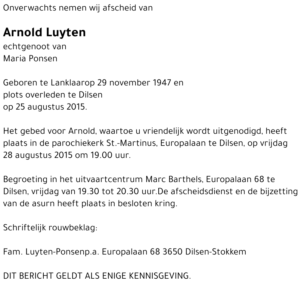 Arnold Luyten