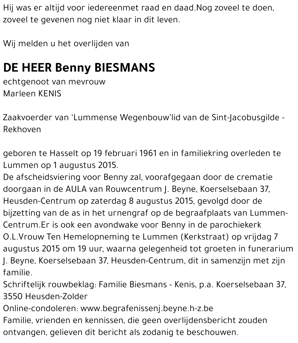 Benny Biesmans