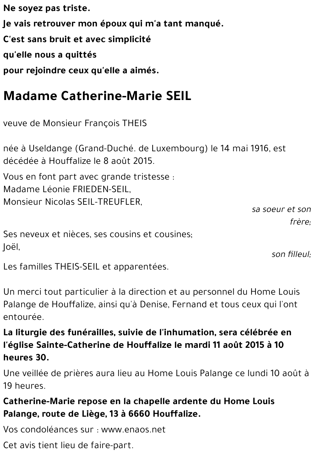 Catherine-Marie SEIL