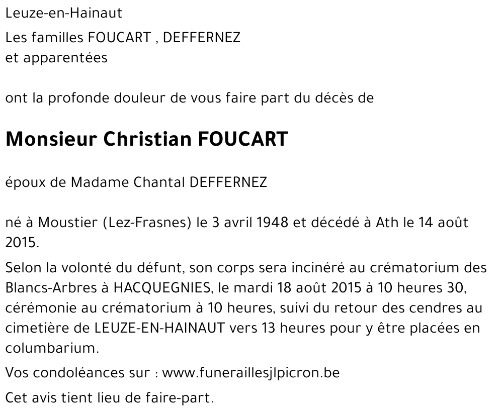 Christian FOUCART