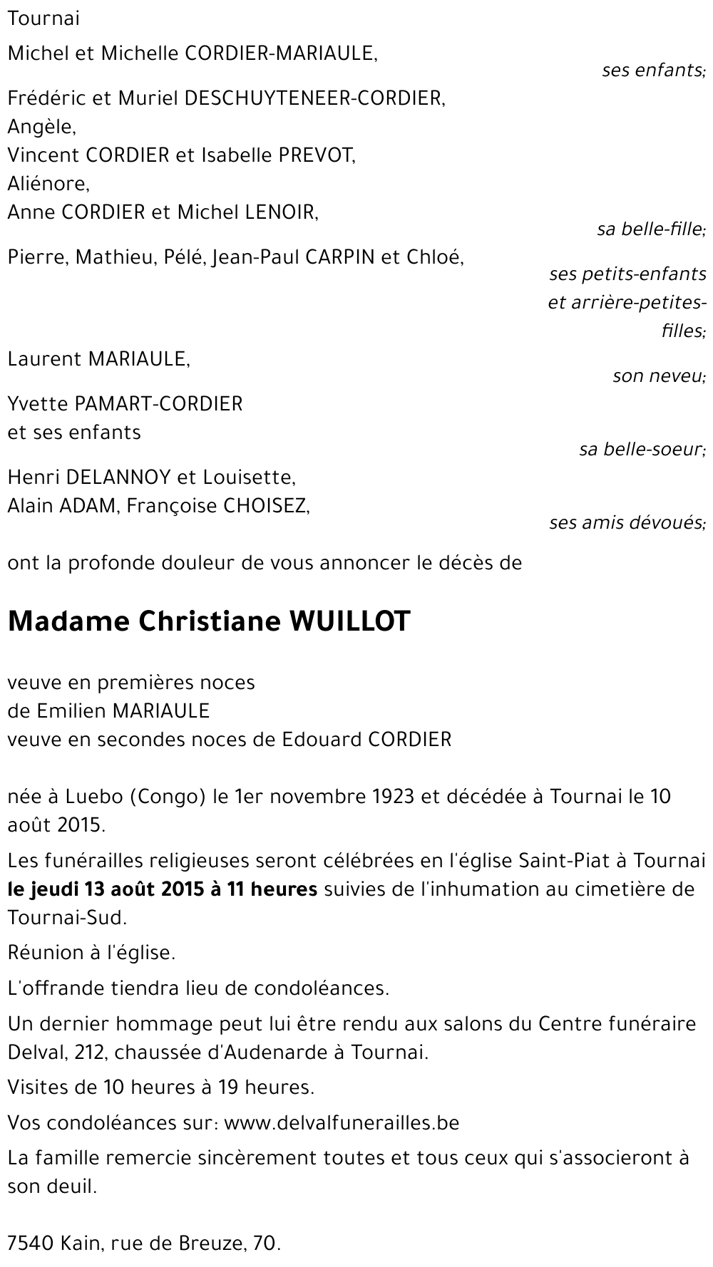 Christiane WUILLOT