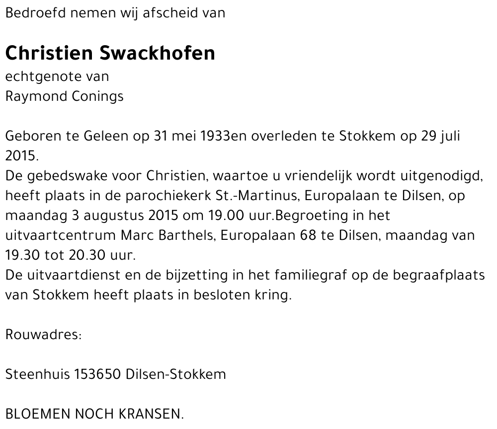 Christien Swackhofen