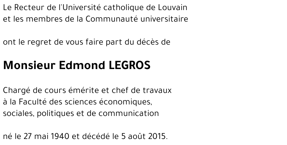 Edmond LEGROS