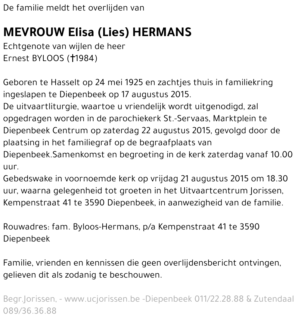 Elisa (Lies) Hermans