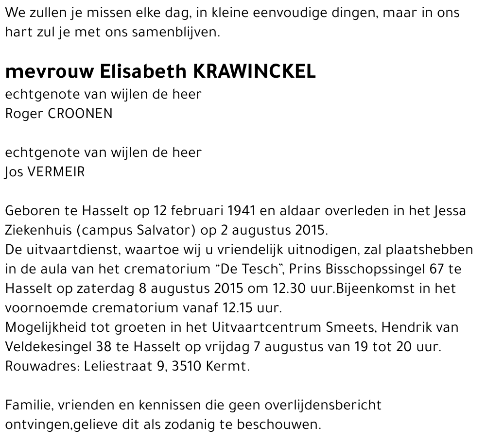 Elisabeth KRAWINCKEL