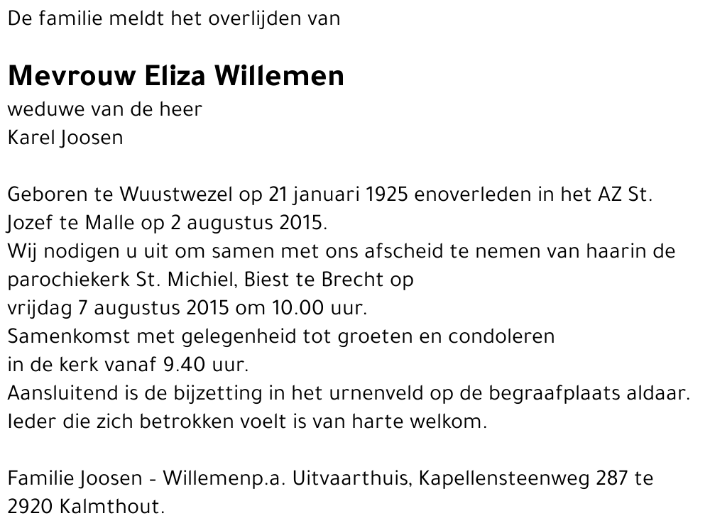 Eliza WILLEMEN