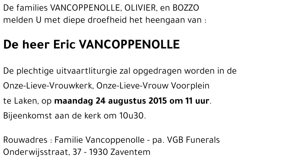 Eric VANCOPPENOLLE