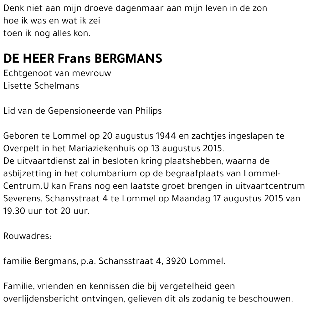 Frans Bergmans