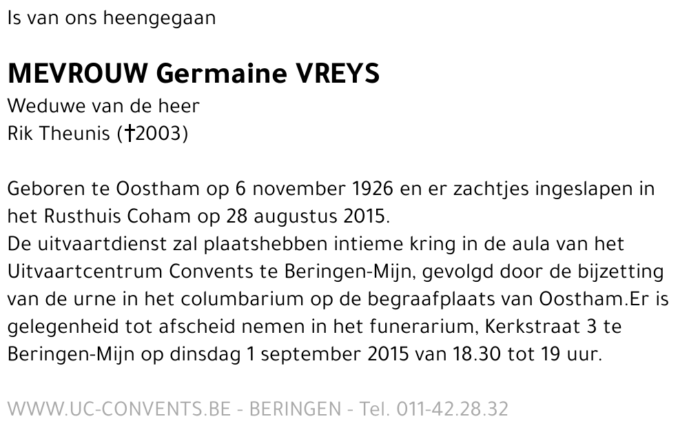 Germaine Vreys