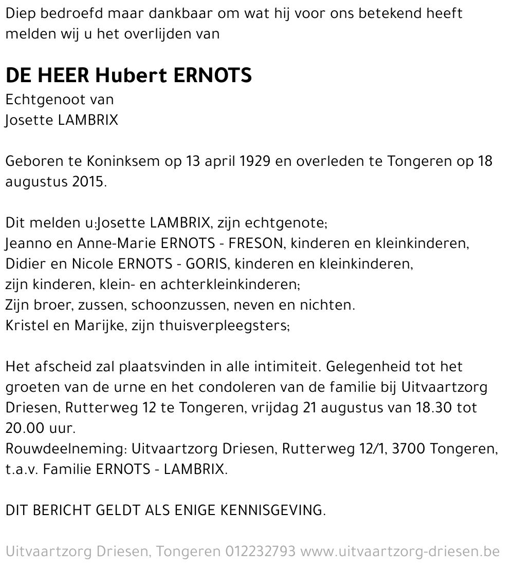 Hubert Ernots