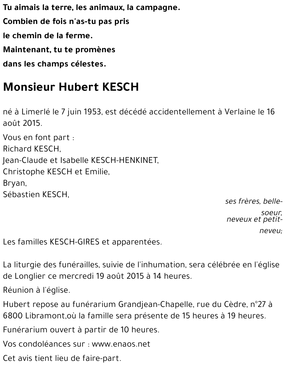 Hubert KESCH