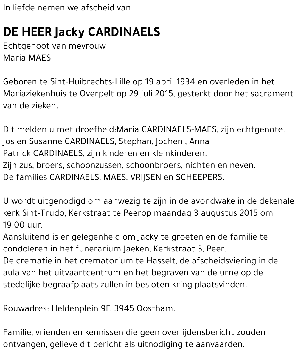 Jacky Cardinaels
