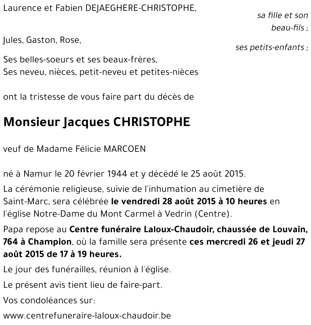 Jacques CHRISTOPHE