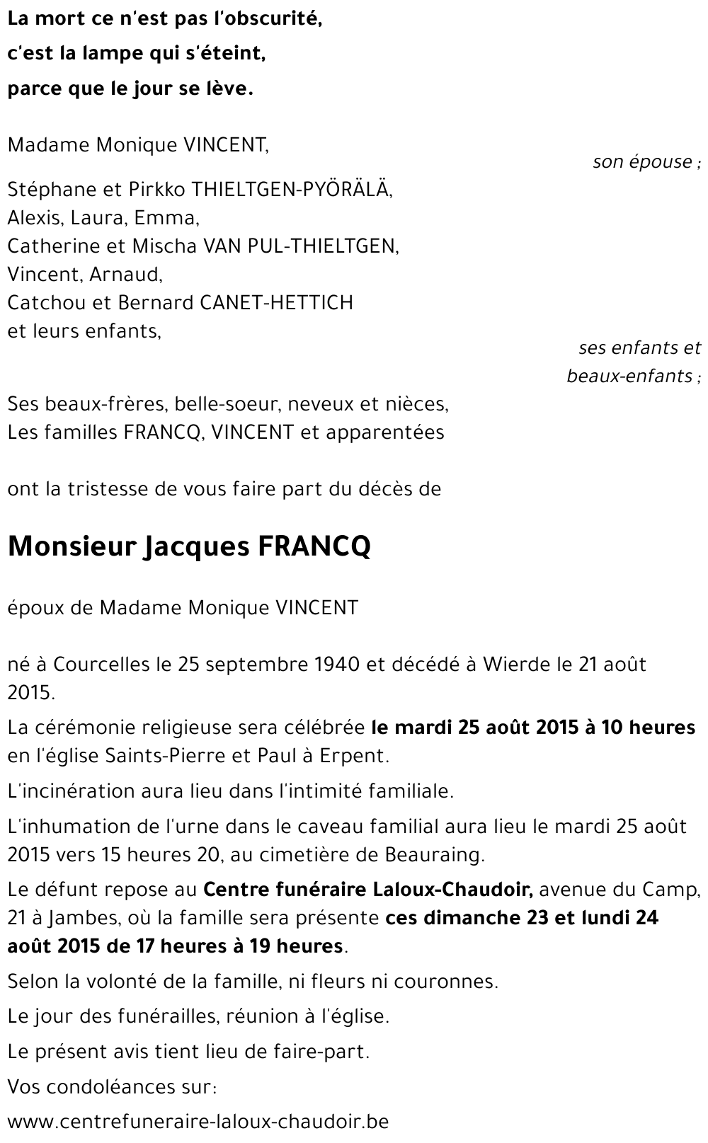 Jacques FRANCQ
