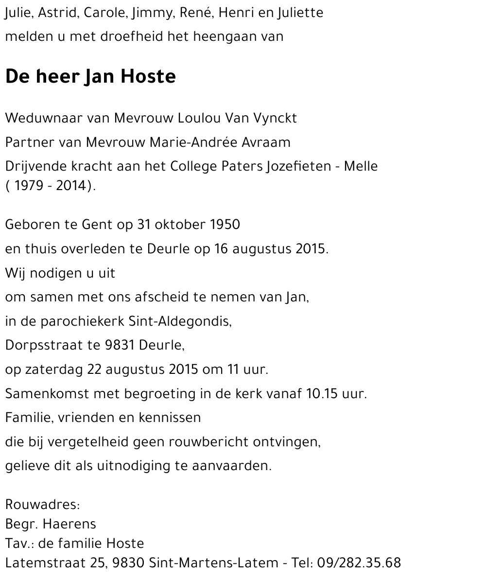 Jan Hoste