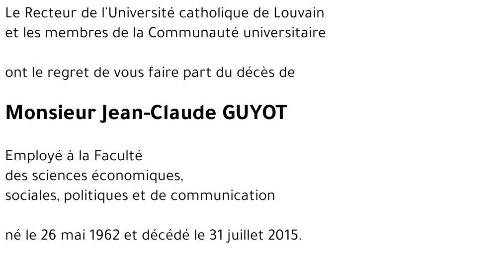 Jean-Claude GUYOT