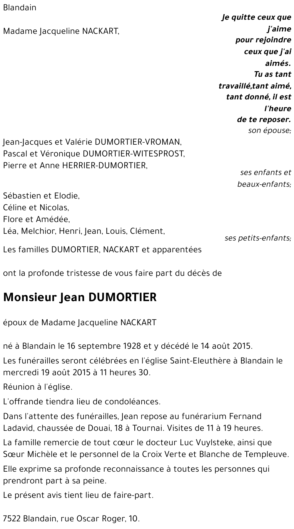 Jean DUMORTIER