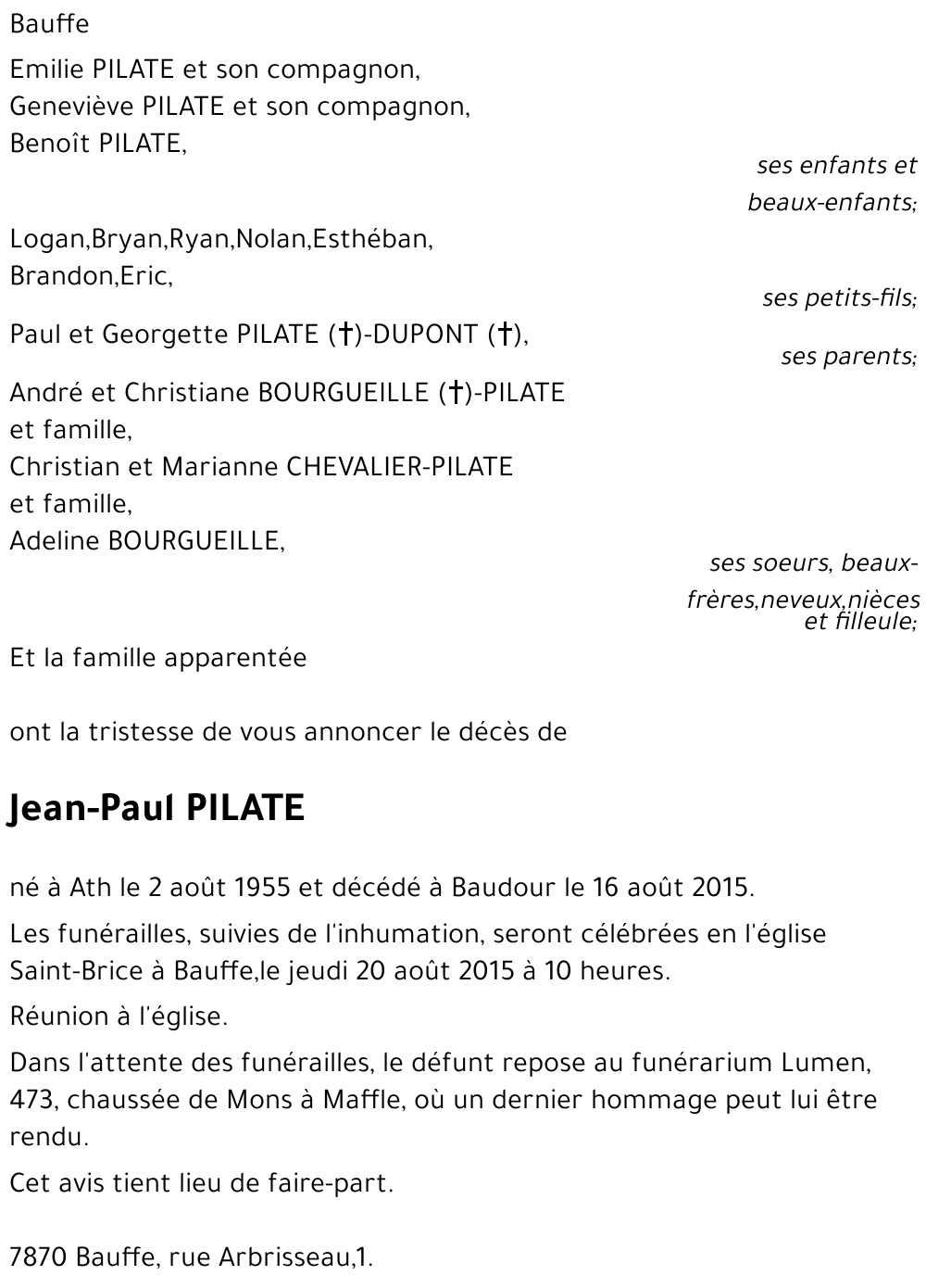 Jean-Paul PILATE