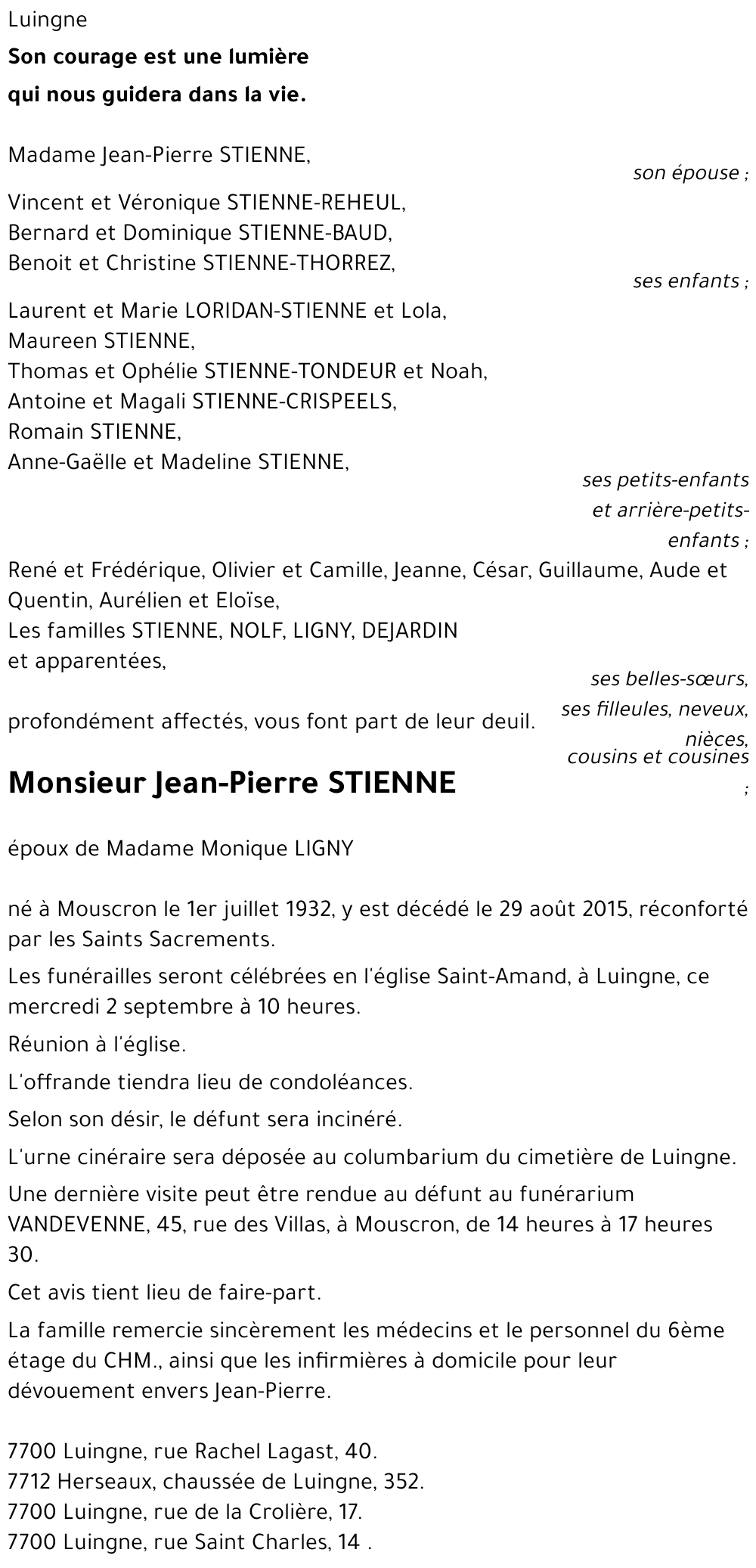 Jean-Pierre STIENNE