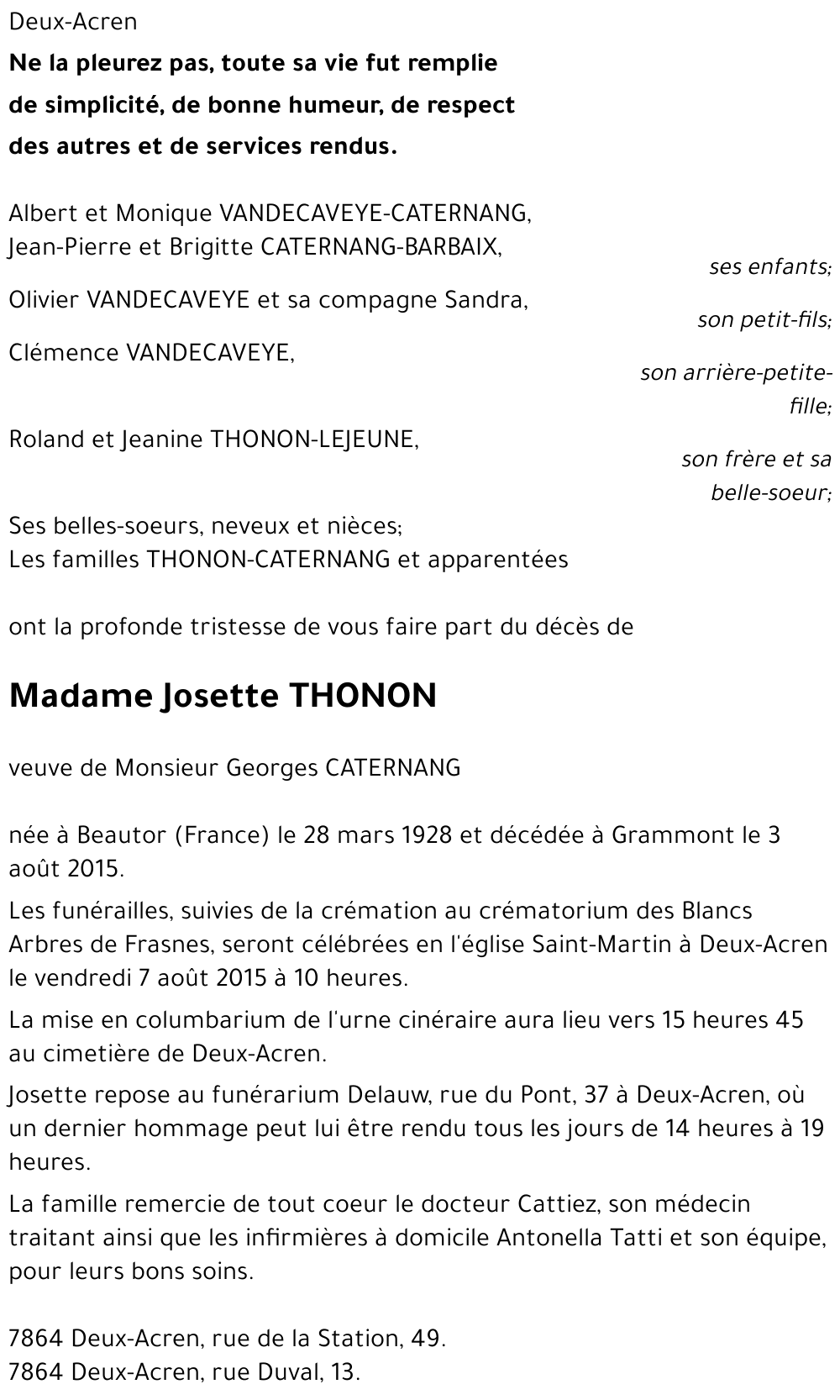 Josette THONON