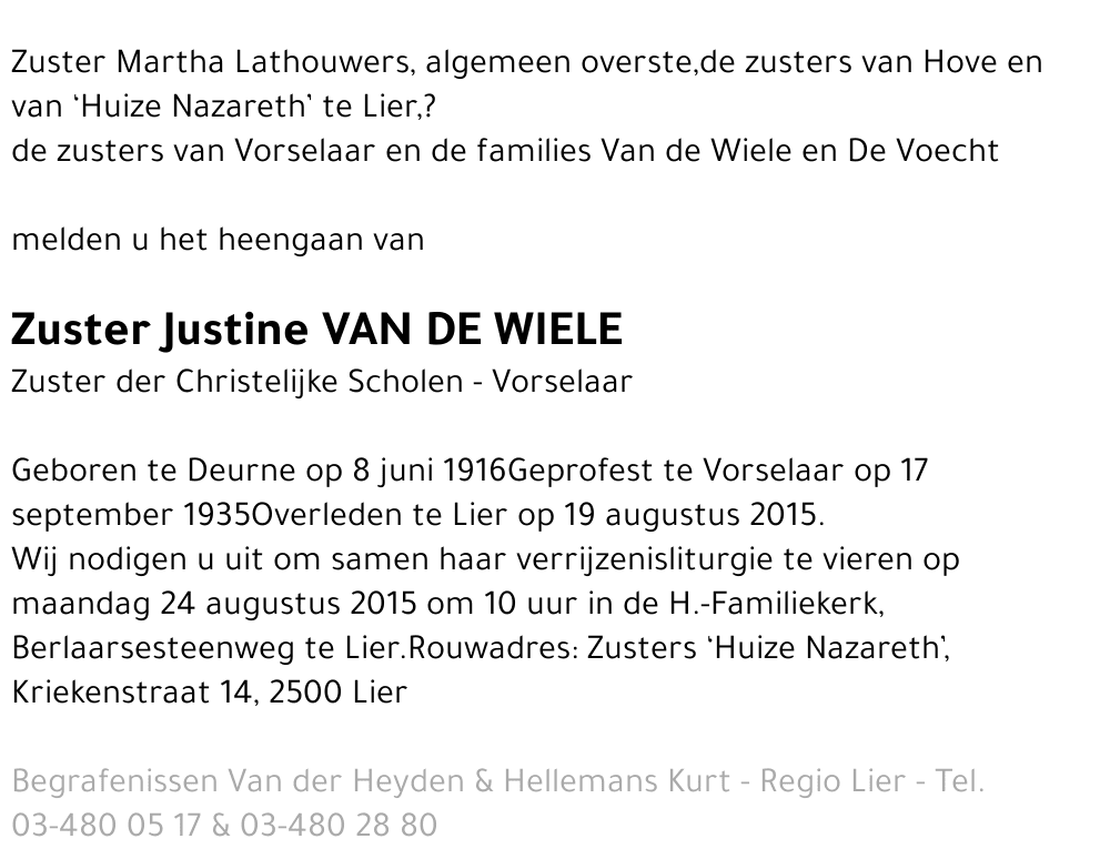 Justine Van de Wiele