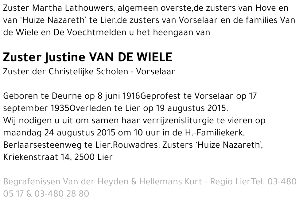 Justine Van de Wiele