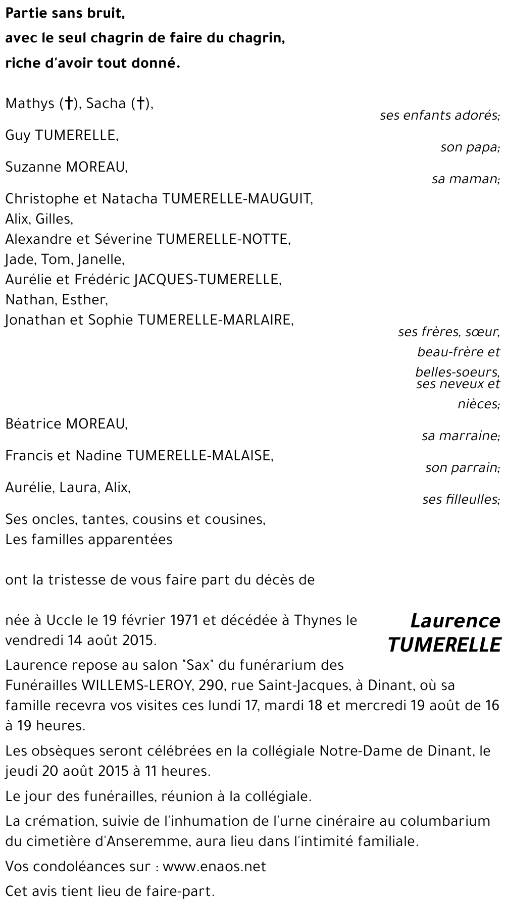 Laurence TUMERELLE