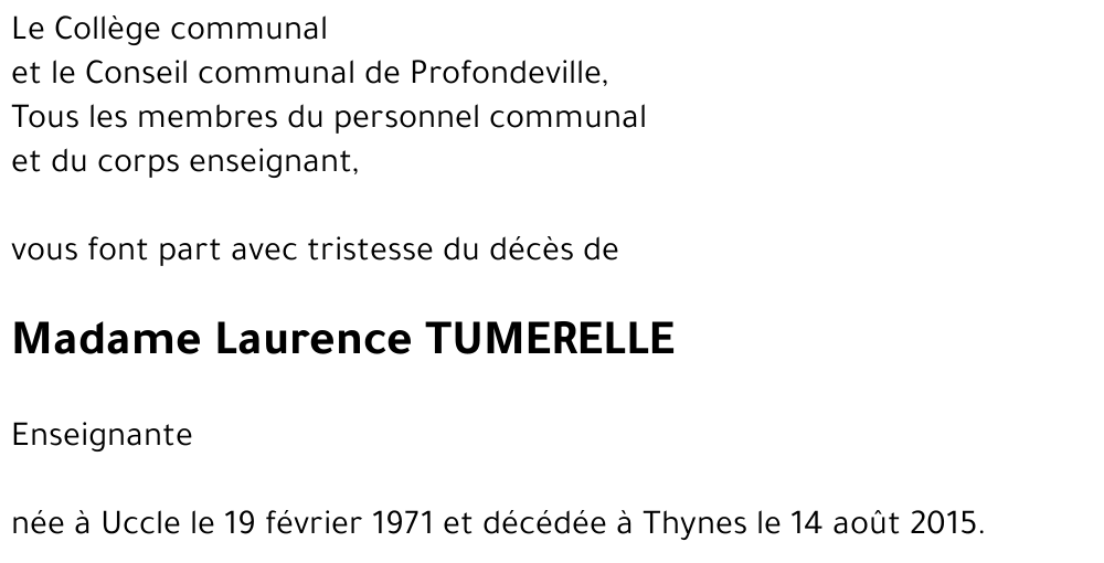 Laurence TUMERELLE