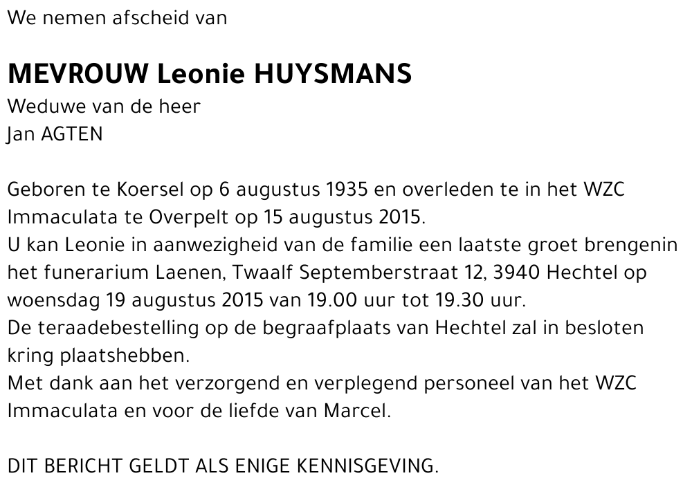 Leonie Huysmans