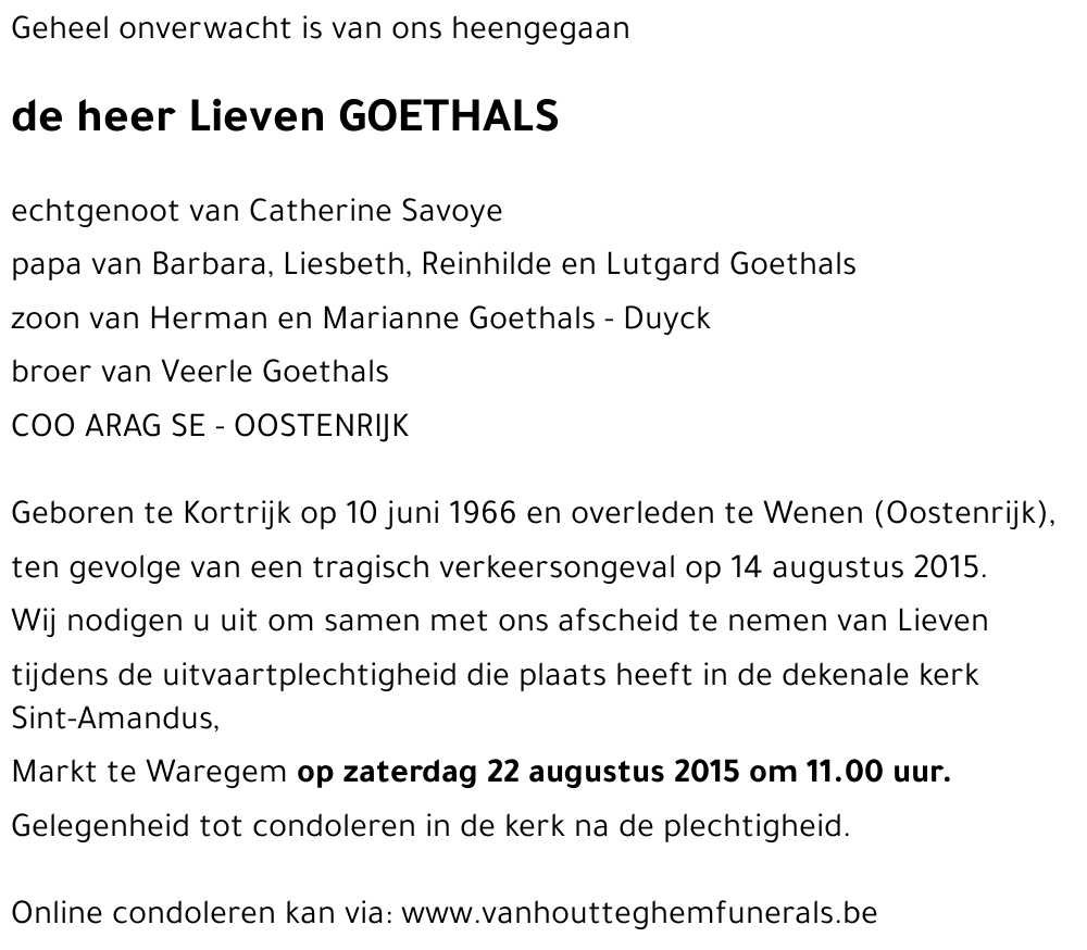 Lieven GOETHALS