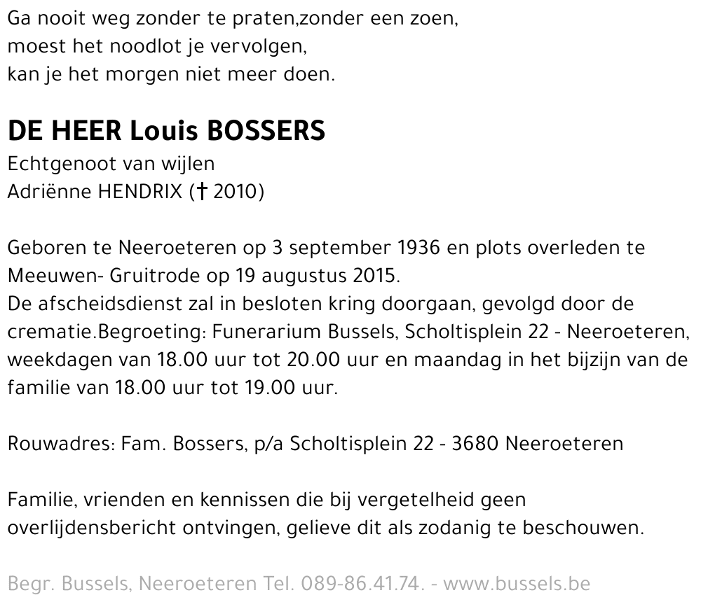 Louis BOSSERS