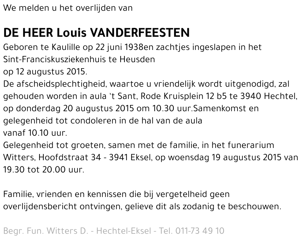 Louis Vanderfeesten