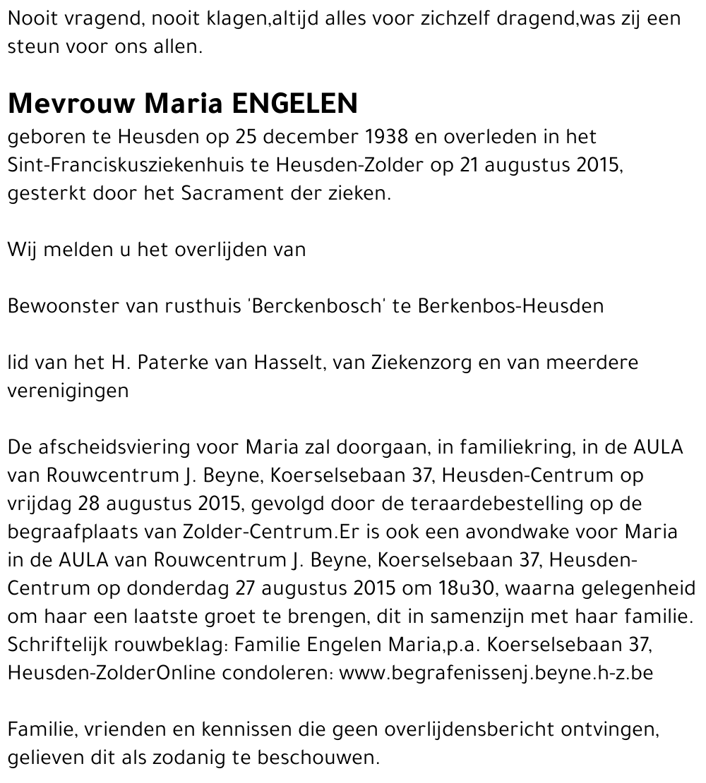 Maria Engelen