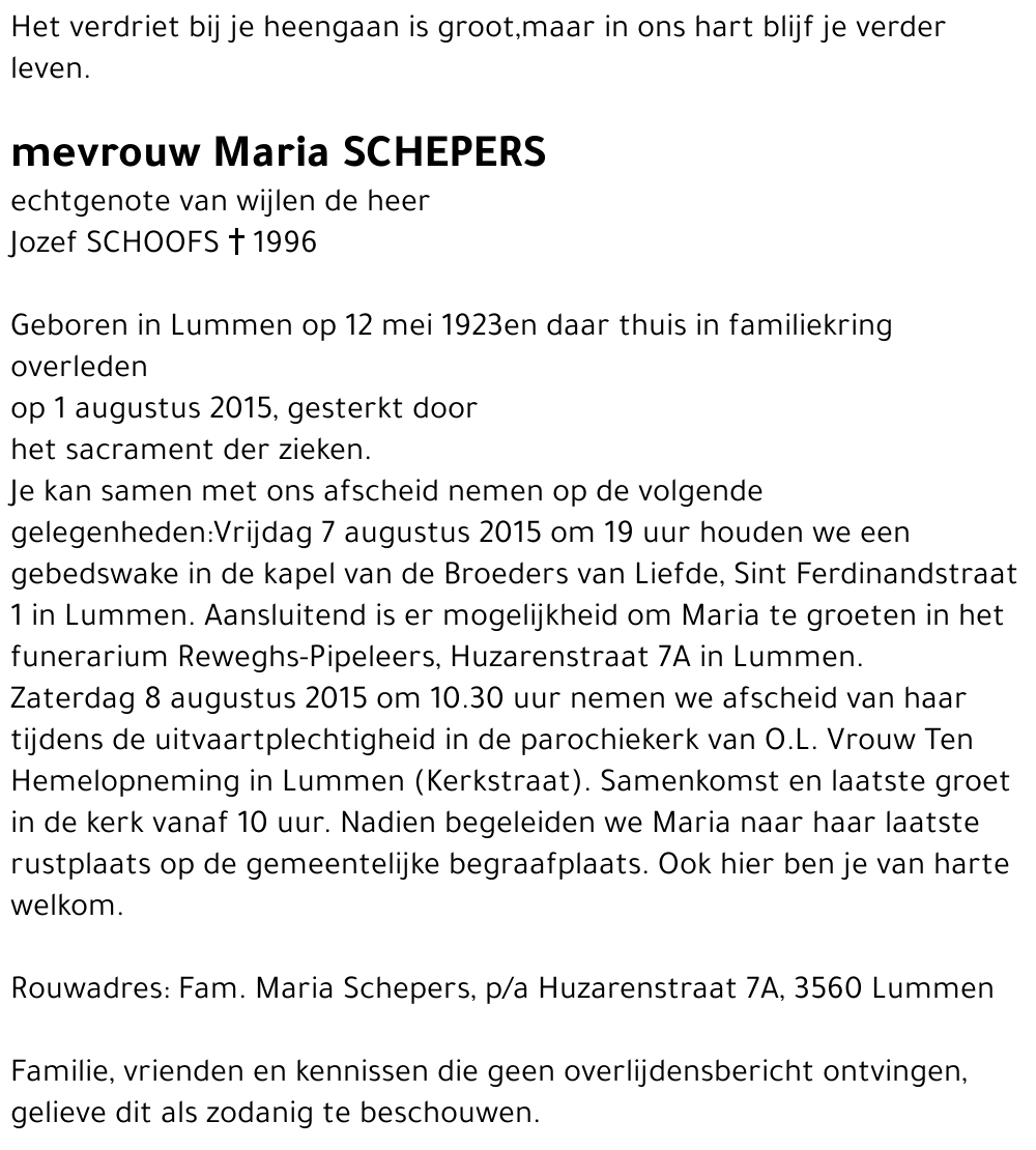 Maria Schepers