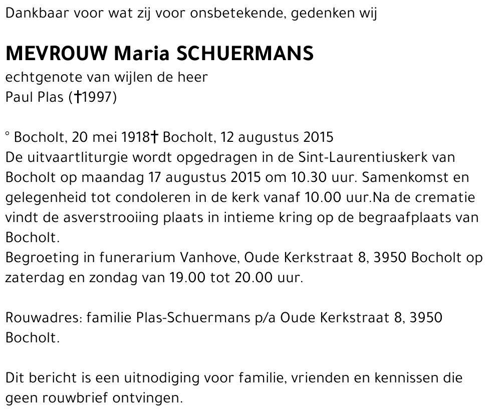 Maria Schuermans