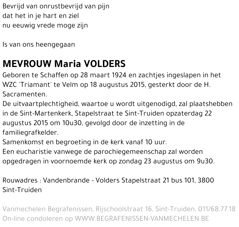 Maria Volders