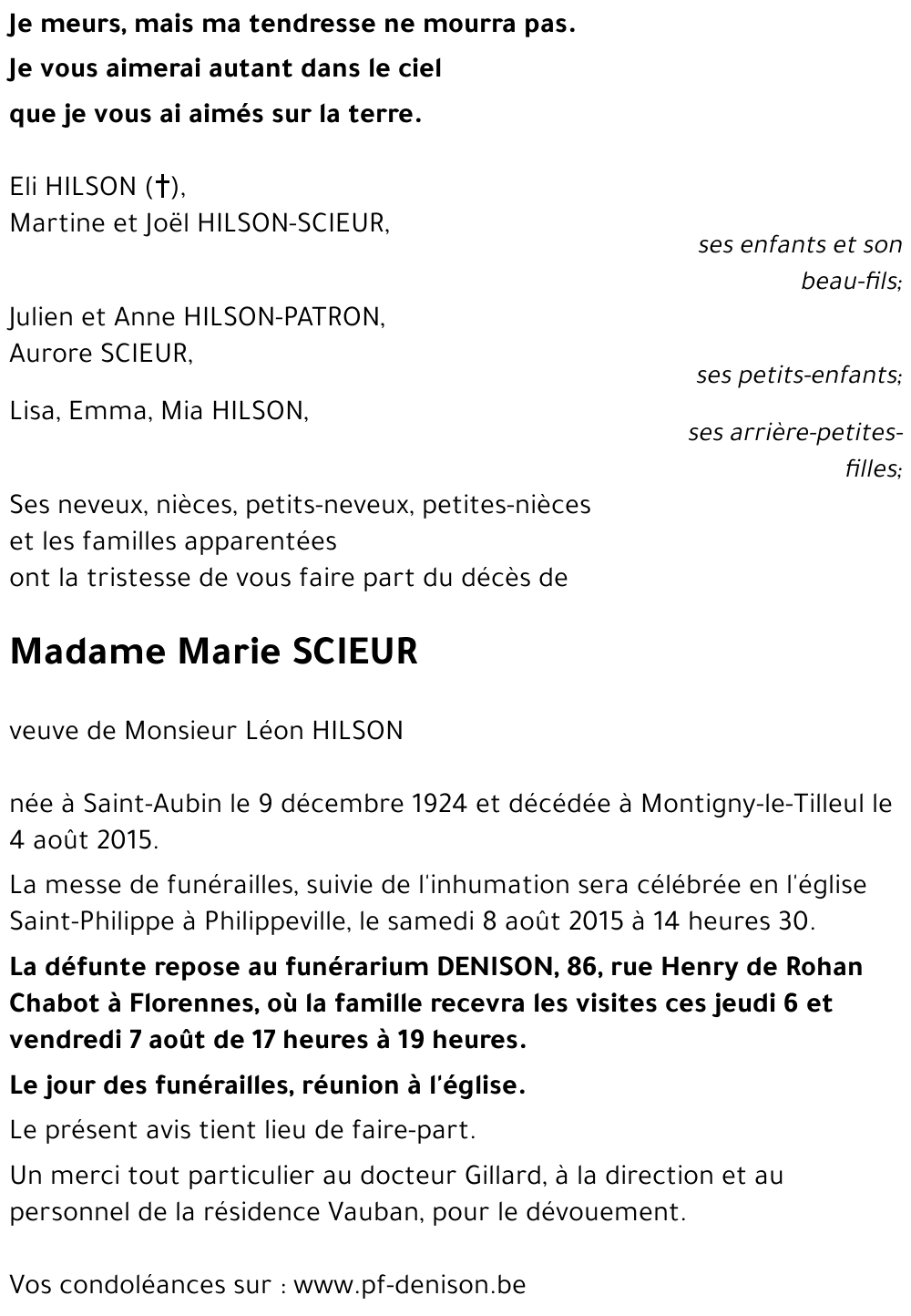 Marie SCIEUR