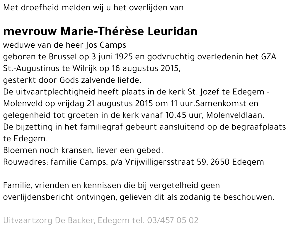 Marie-Thérèse Leuridan