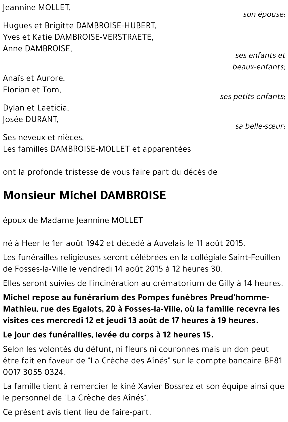 Michel DAMBROISE