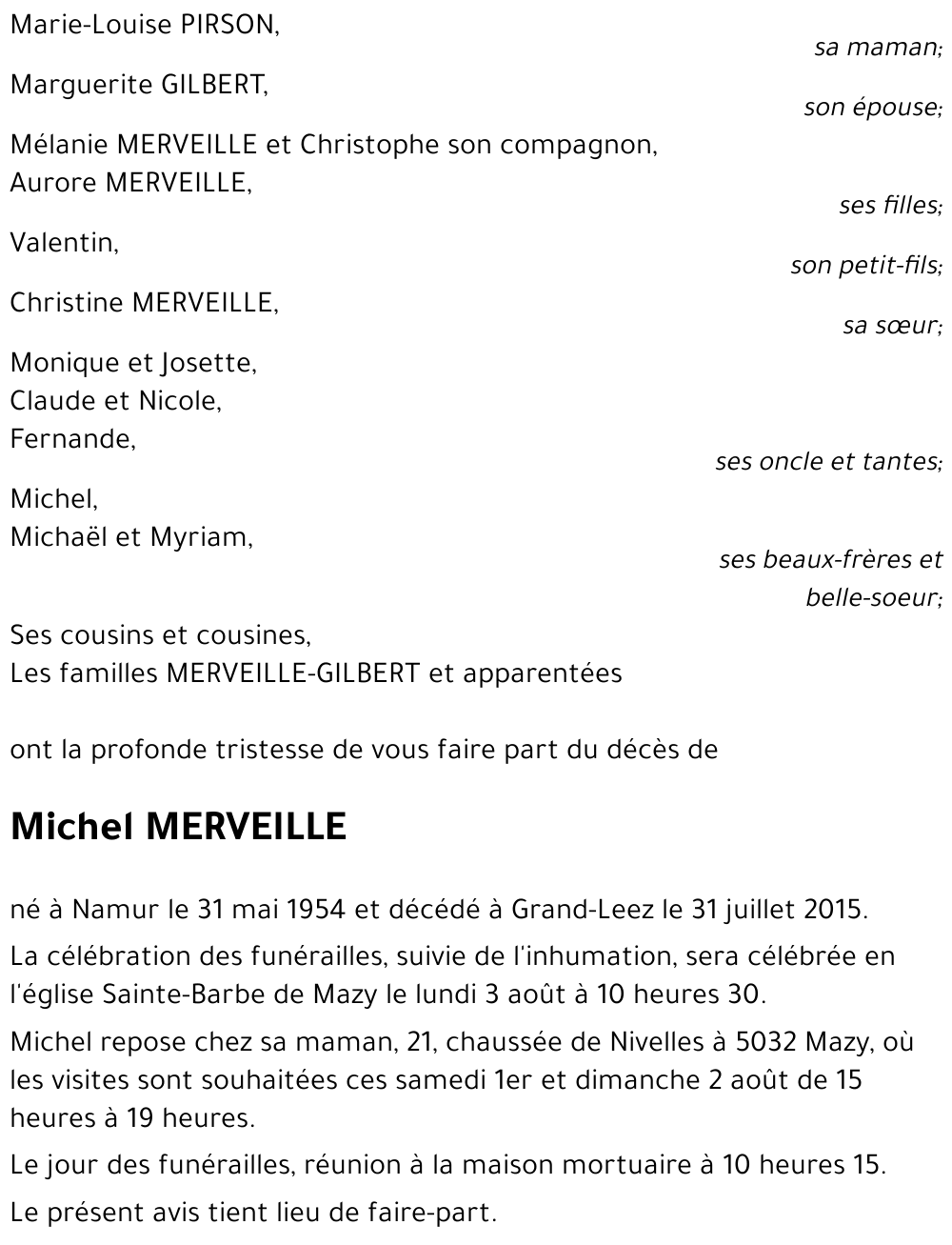 Michel MERVEILLE