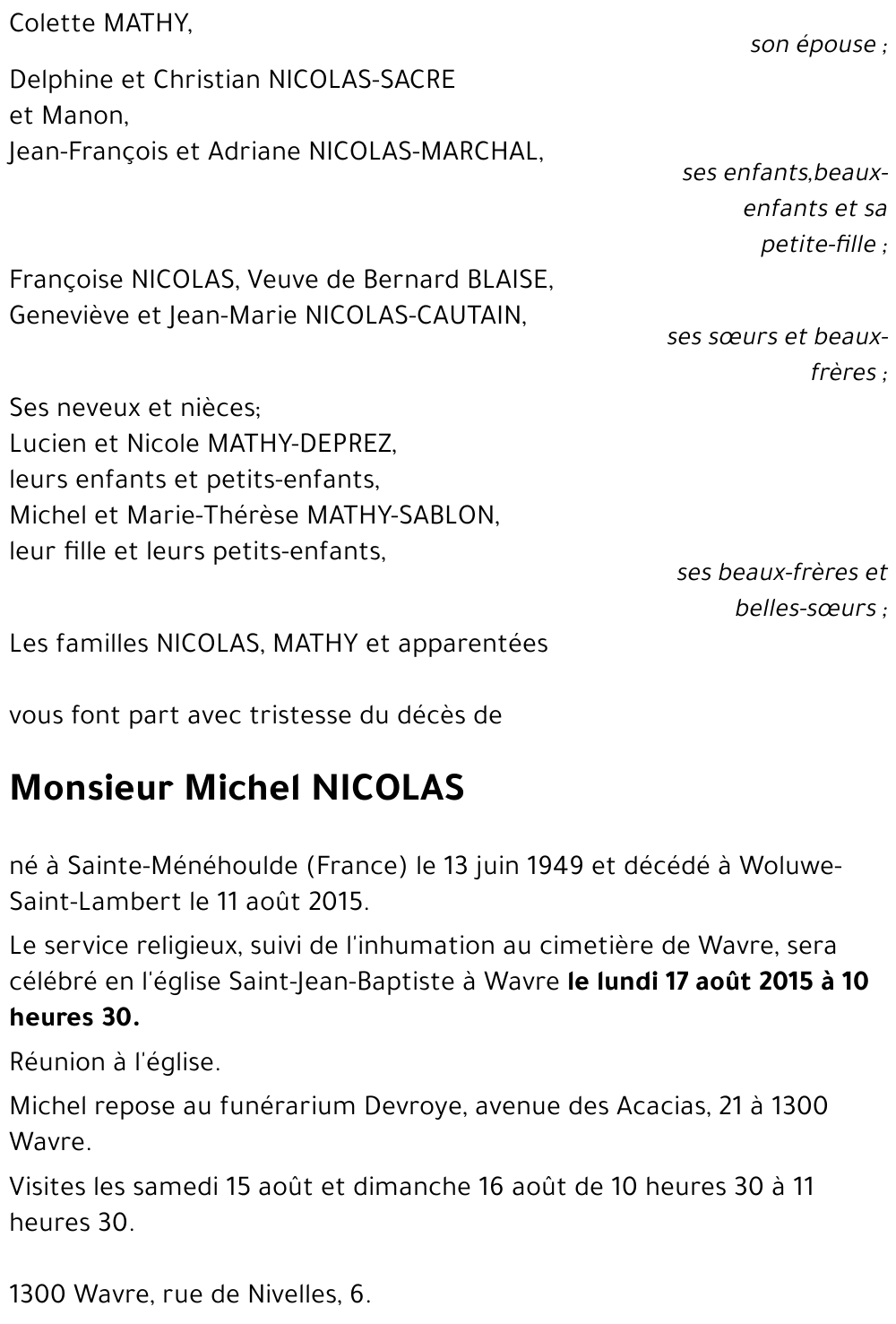 Michel Nicolas