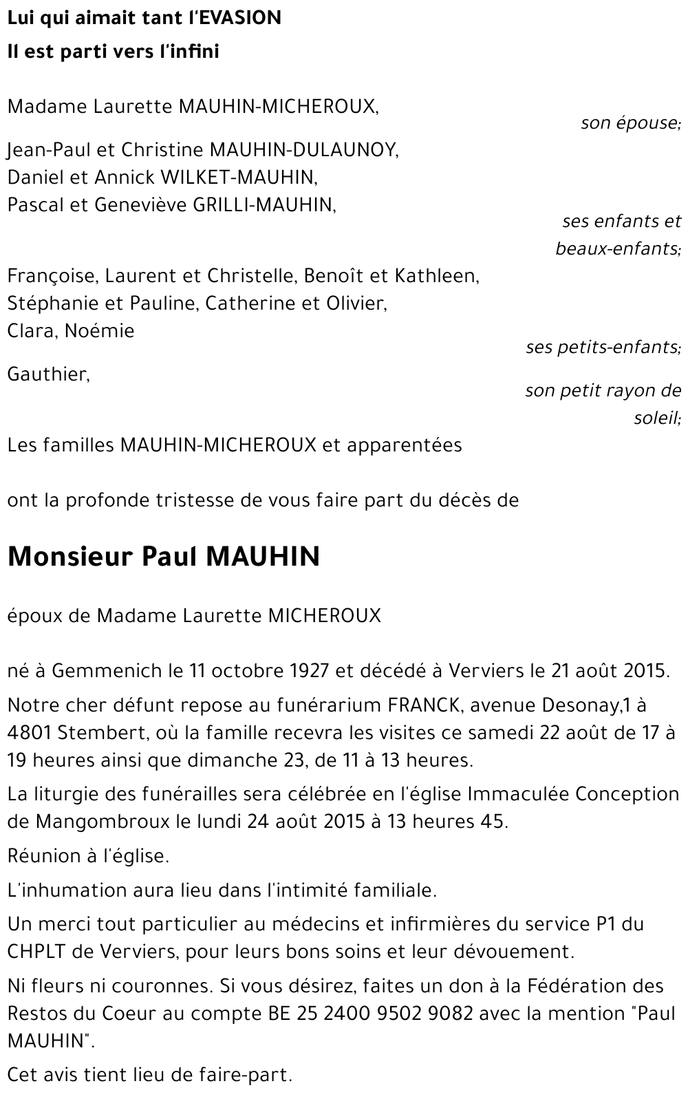 Paul MAUHIN