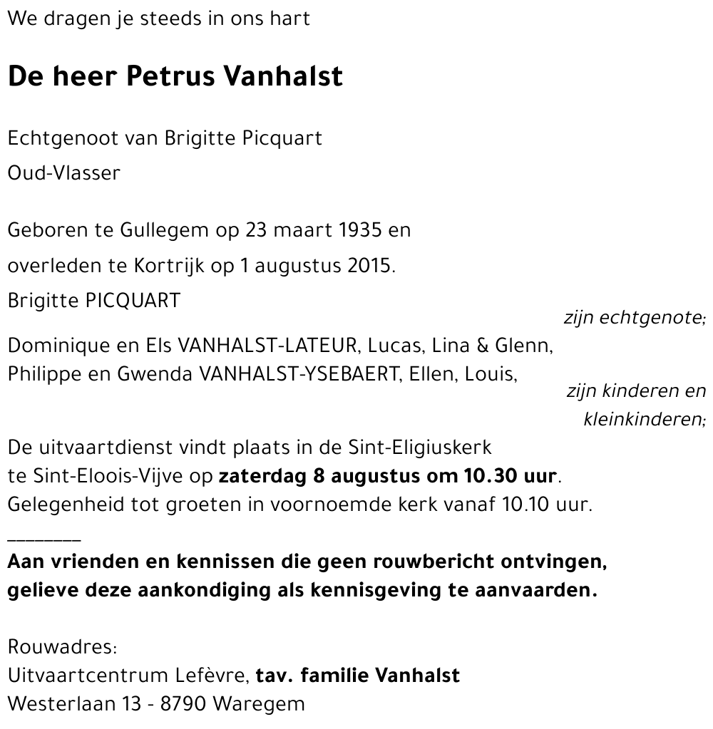 Petrus Vanhalst