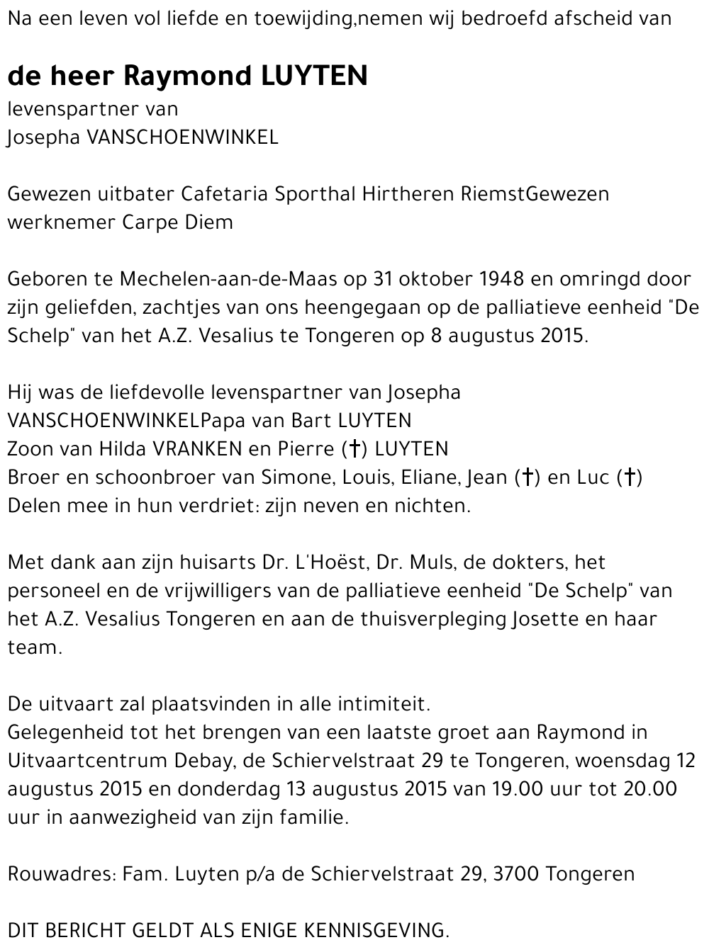 Raymond LUYTEN
