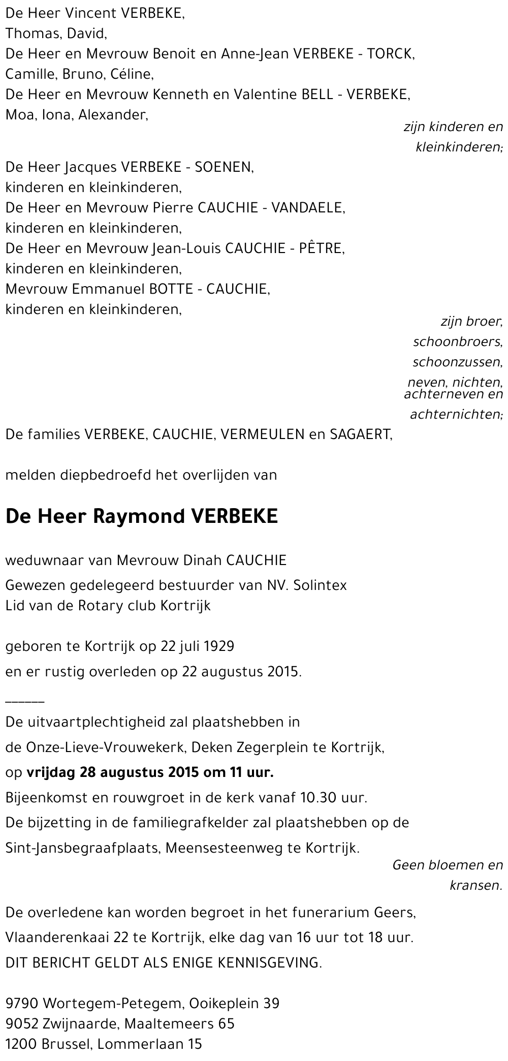Raymond VERBEKE