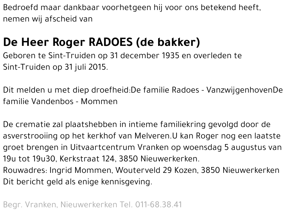 Roger Radoes