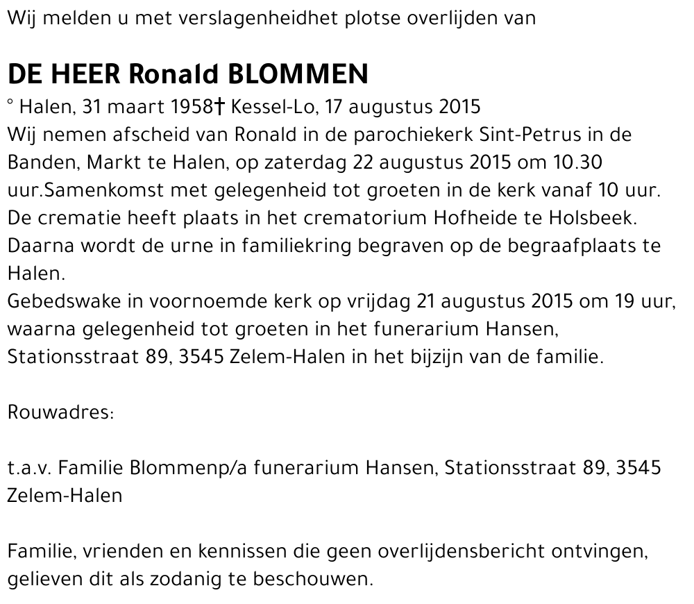 Ronald BLOMMEN